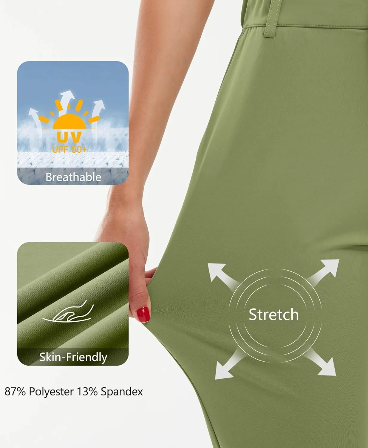 Libin Women's 4-Way Stretch Golf Joggers Pants with Pockets, Tapered Athletic Running Sweatpants, Work Dress Casual Slacks
