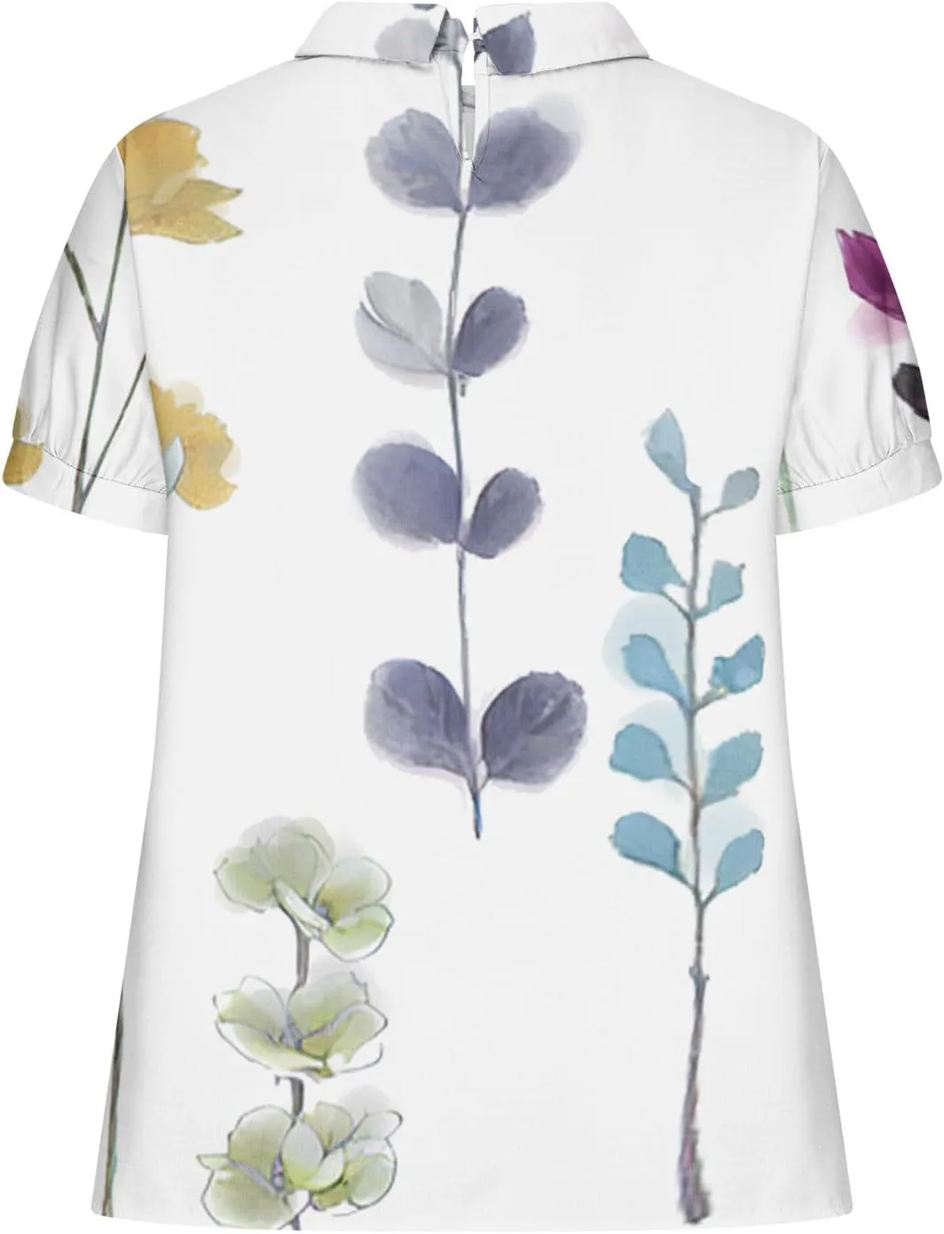 Linen Shirts for Women Summer Lightweight Short Sleeve Tunic Tshirts Cute Collared Tops Business Work Casual Blouses