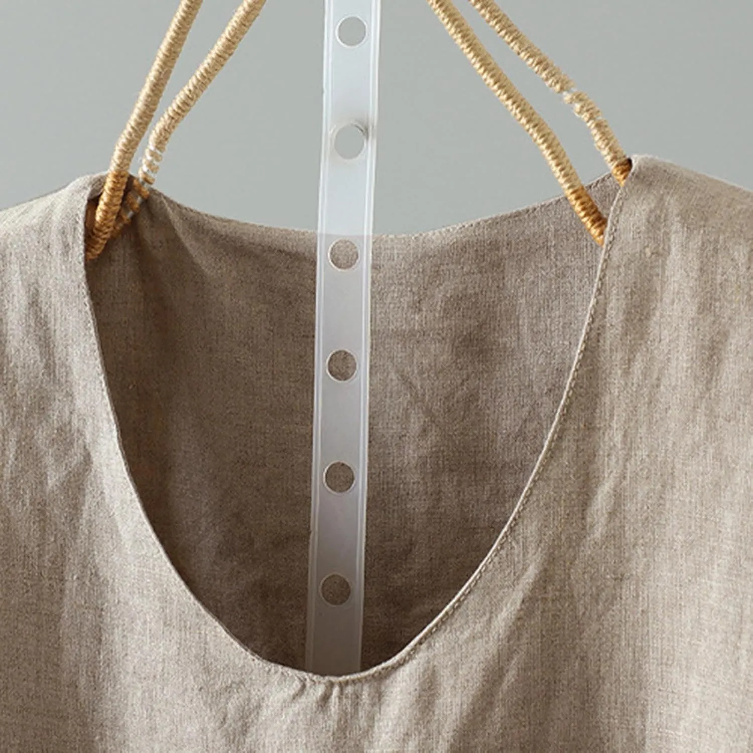 Linen Tank Women Loose Sleeveless V Neck Vacation Solid Color Tunic Tanks Casual Summer Cotton Side Slits Camisole