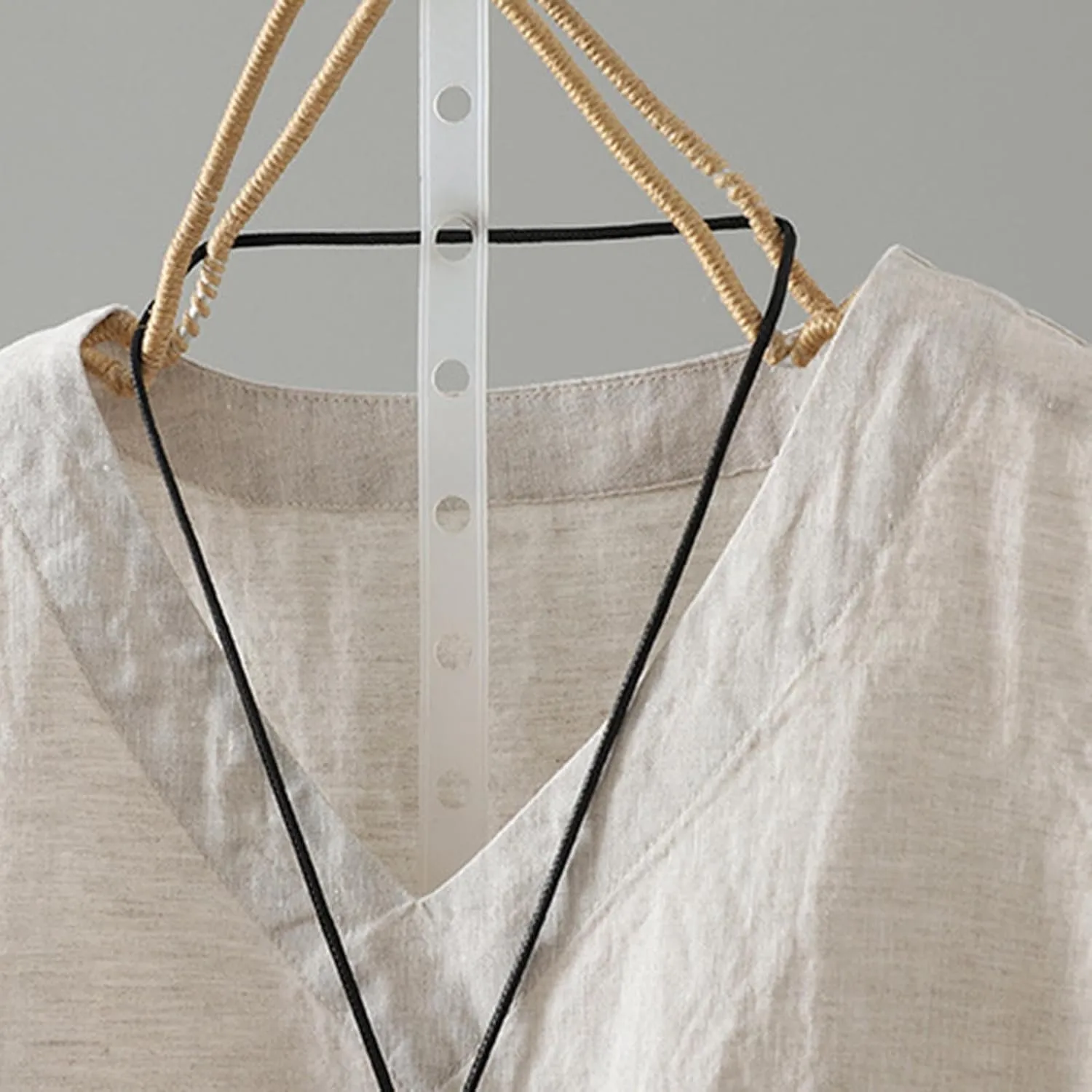 Linen Tank Women Loose Sleeveless V Neck Vacation Solid Color Tunic Tanks Casual Summer Cotton Side Slits Camisole