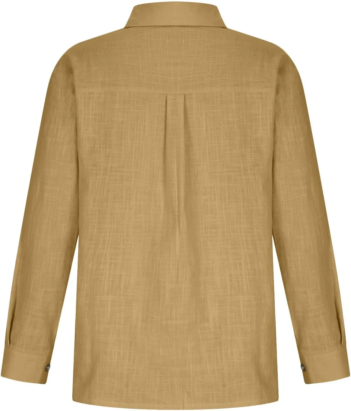 Linen Top Women Summer Long Sleeve Button Down Blouses Loose Fit Casual Shirts 2024 Beach Cover up T Shirts