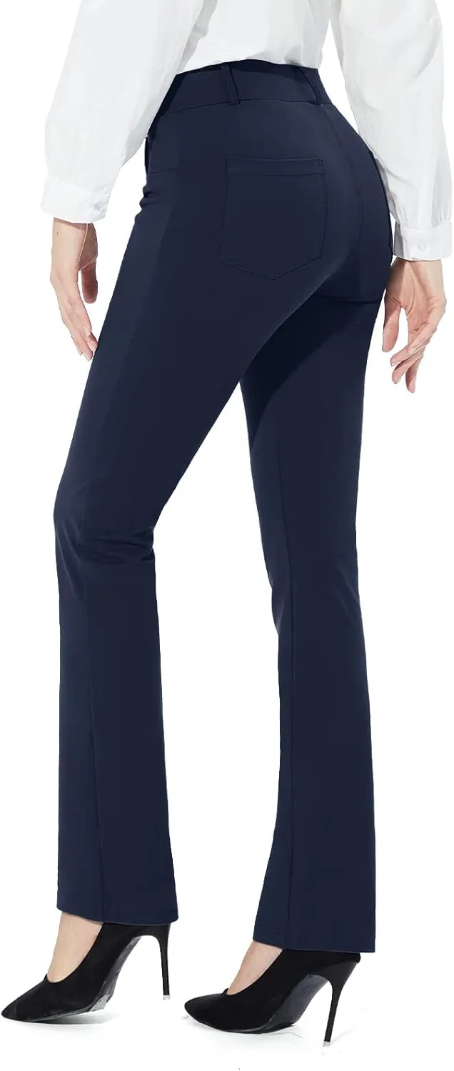 M MOTEEPI Yoga Dress Pants for Women 31''/29''/33'' High Waisted Pull on Work Pants Business Slacks