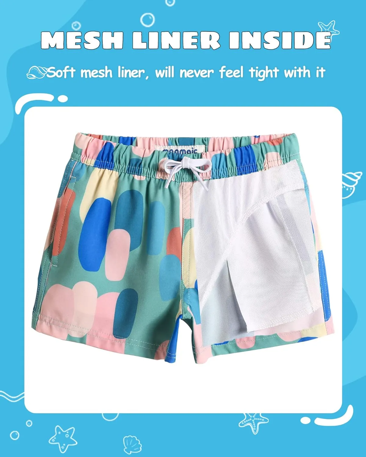 maamgic Boys Swim Trunks Stretch Quick Dry Swim Shorts Kids Bathing Suits Toddler Boy Swimsuit Swimwear