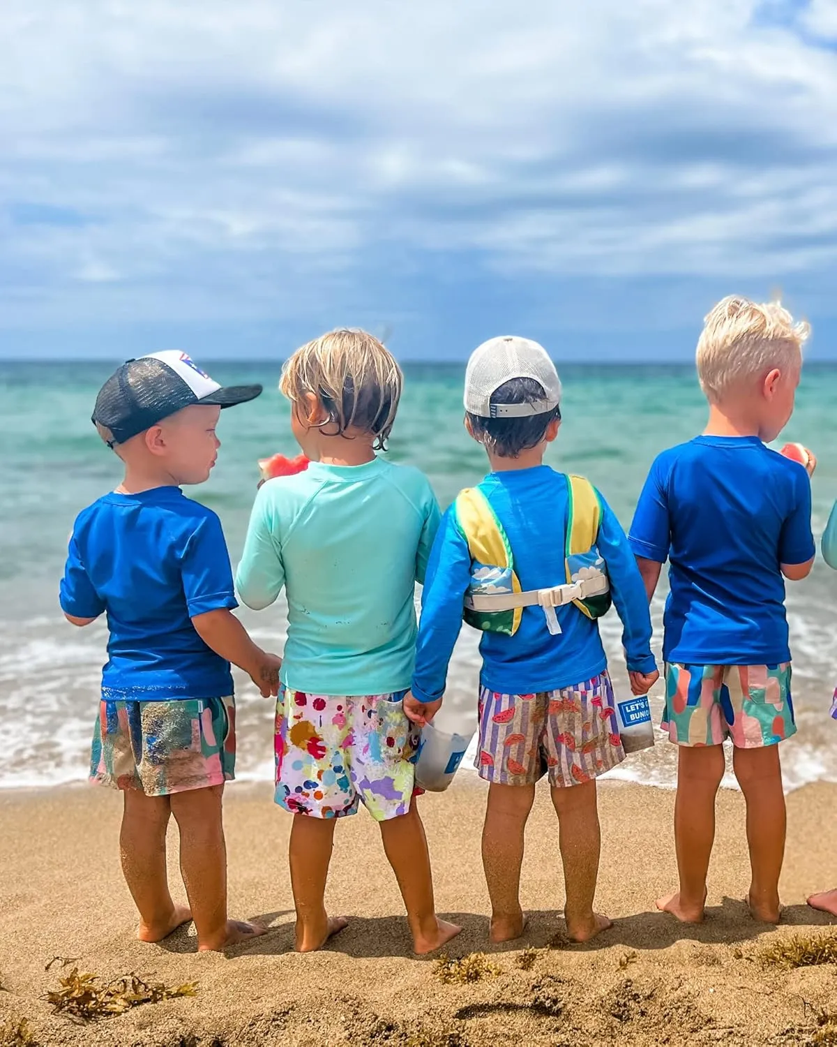 maamgic Boys Swim Trunks with Compression Liner Toddler Stretch Swim Shorts