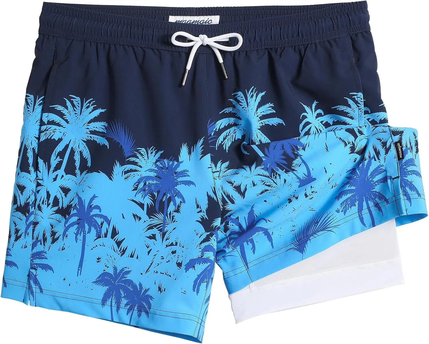 maamgic Mens 5 Inch Stretch Swimming Shorts Compression Liner Swim Trunks Swimwear Bathing Suits Beach Wear Swim Suits