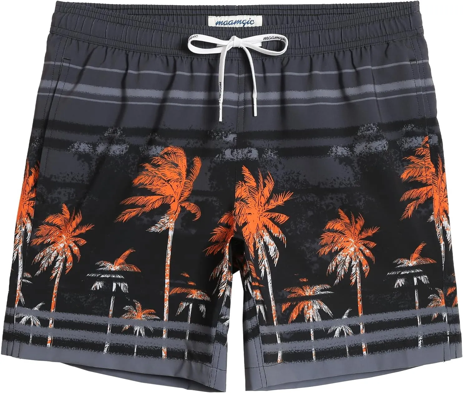 maamgic Mens 7" Stretch Swim Trunks Quick Dry Mesh Lining Swimwear Bathing Suits
