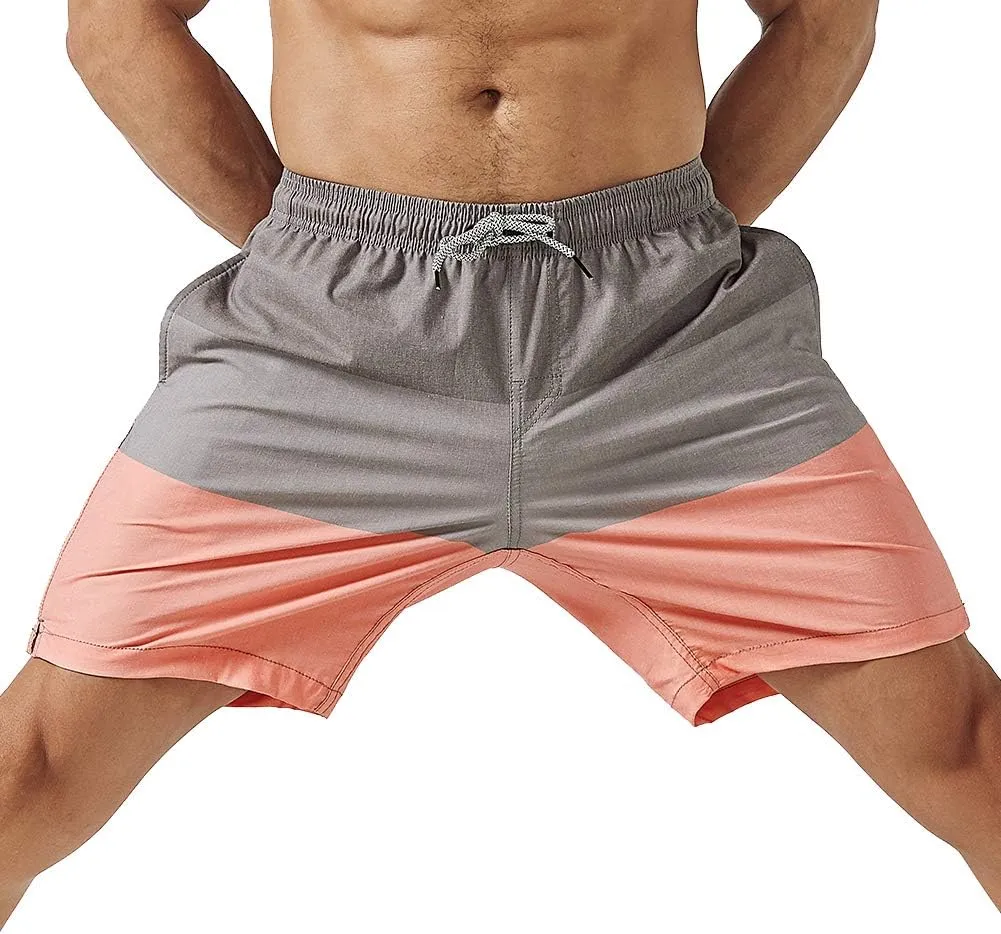 maamgic Mens 7" Stretch Swim Trunks Quick Dry Mesh Lining Swimwear Bathing Suits