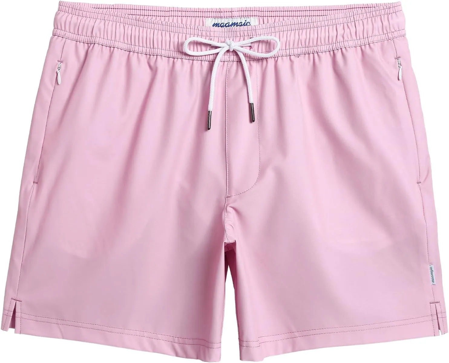 maamgic Mens Swim Trunks 5" Quick Dry Beach Shorts Stretch Swimming Trunks Shorts with Mesh Lining Zip Pockets