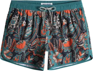 maamgic Mens Swim Trunks Retro Swim Shorts 4 Way Stretch with Mesh Vintage 80s 90s Quick Dry Swimsuits Board Shorts