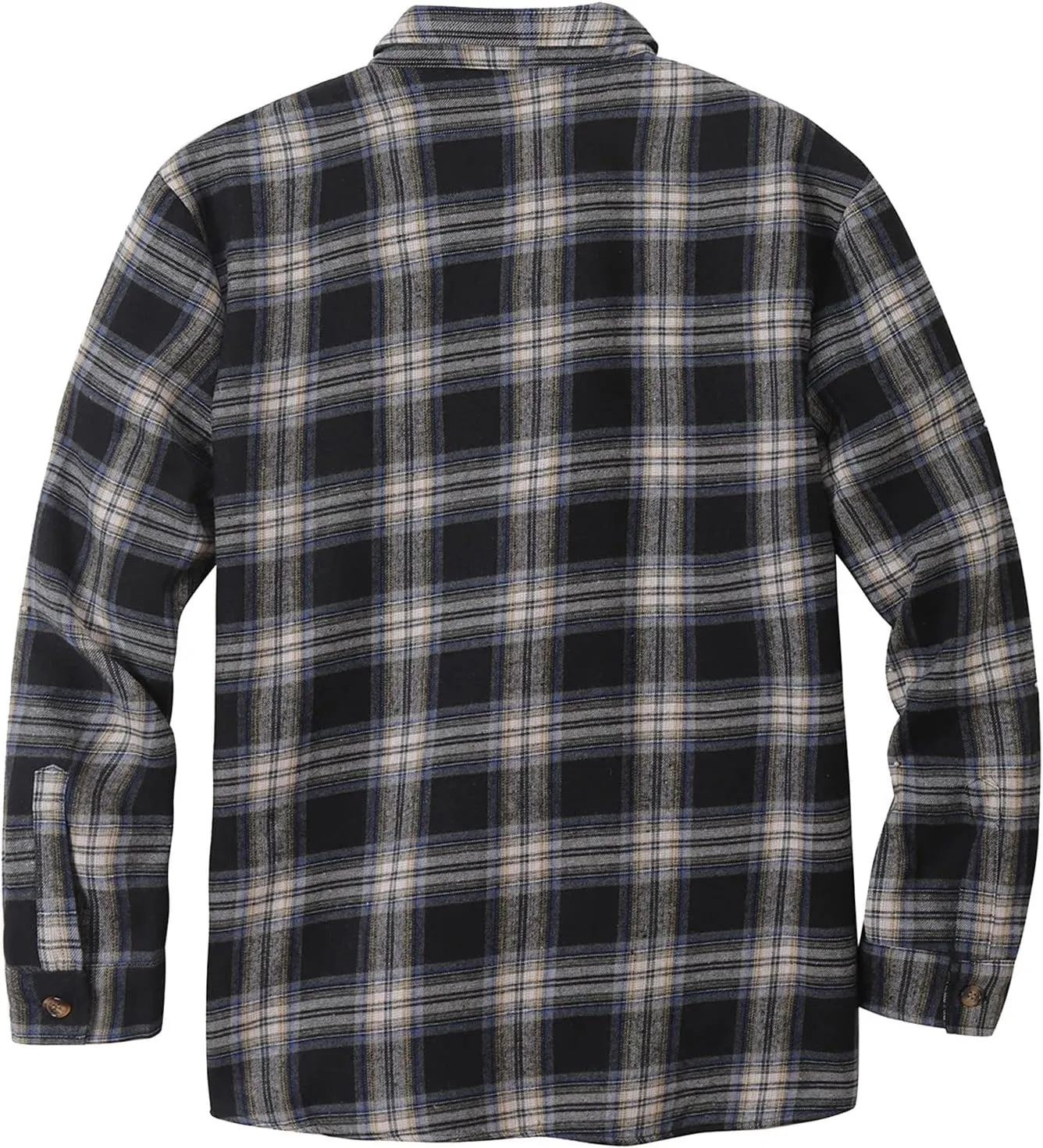 Men Fleece Lined Plaid Jackets Button Down Collared Shirts Slim Fit Fannel Jacket with Pockets Heavyweight Jackets