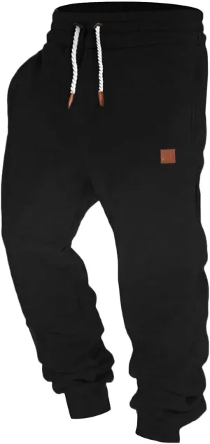 Men Joggers Loose Fit Joggers Sweat Pants with Pocket Sport Track Lounge Pant Comfortable Soft Jogging Bottoms