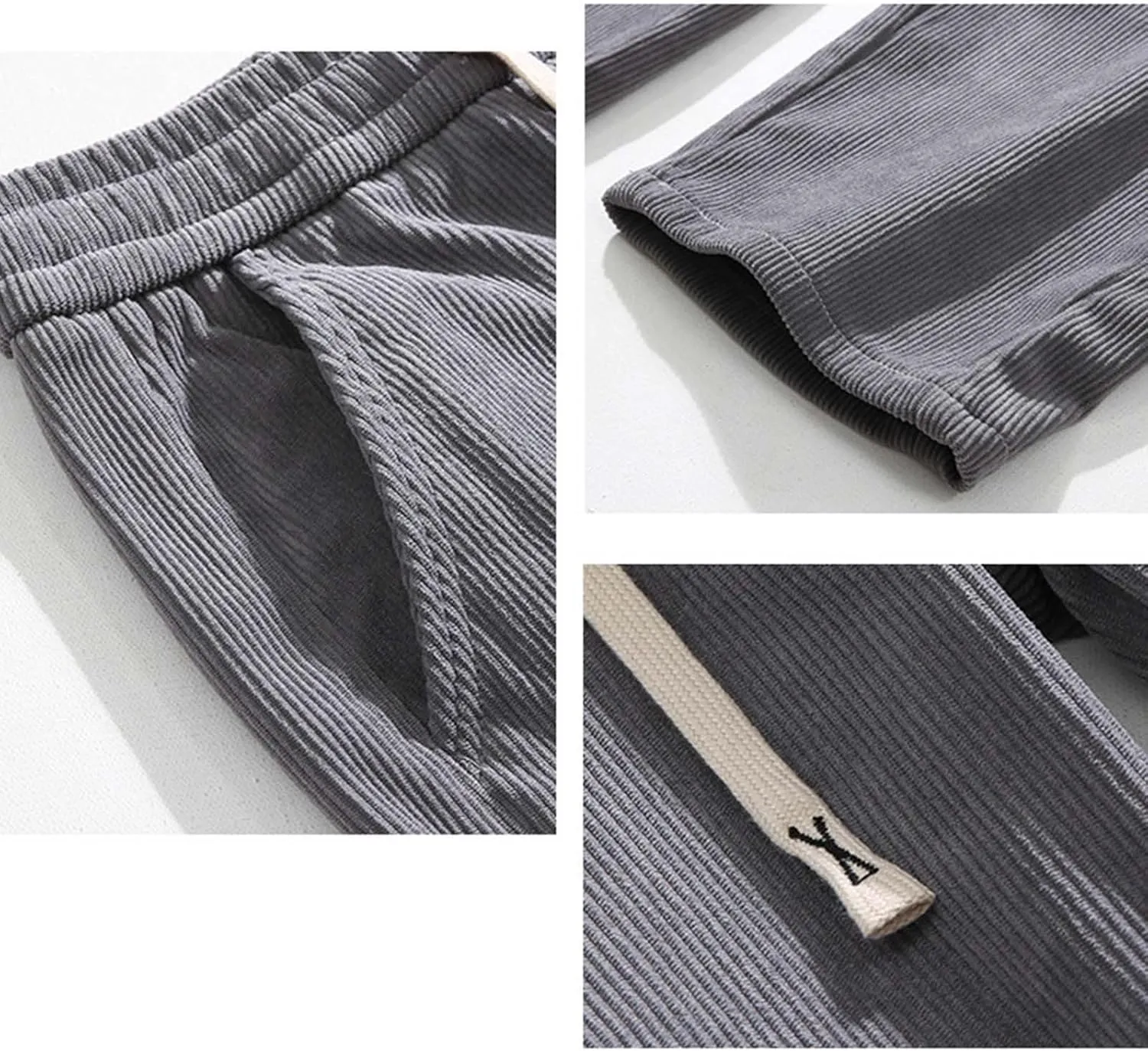 Men Jogging Pants Casual Joggers Sports Running Fitness Gym Sweatpant Open Hem Elasticated Stretch Waist Pant