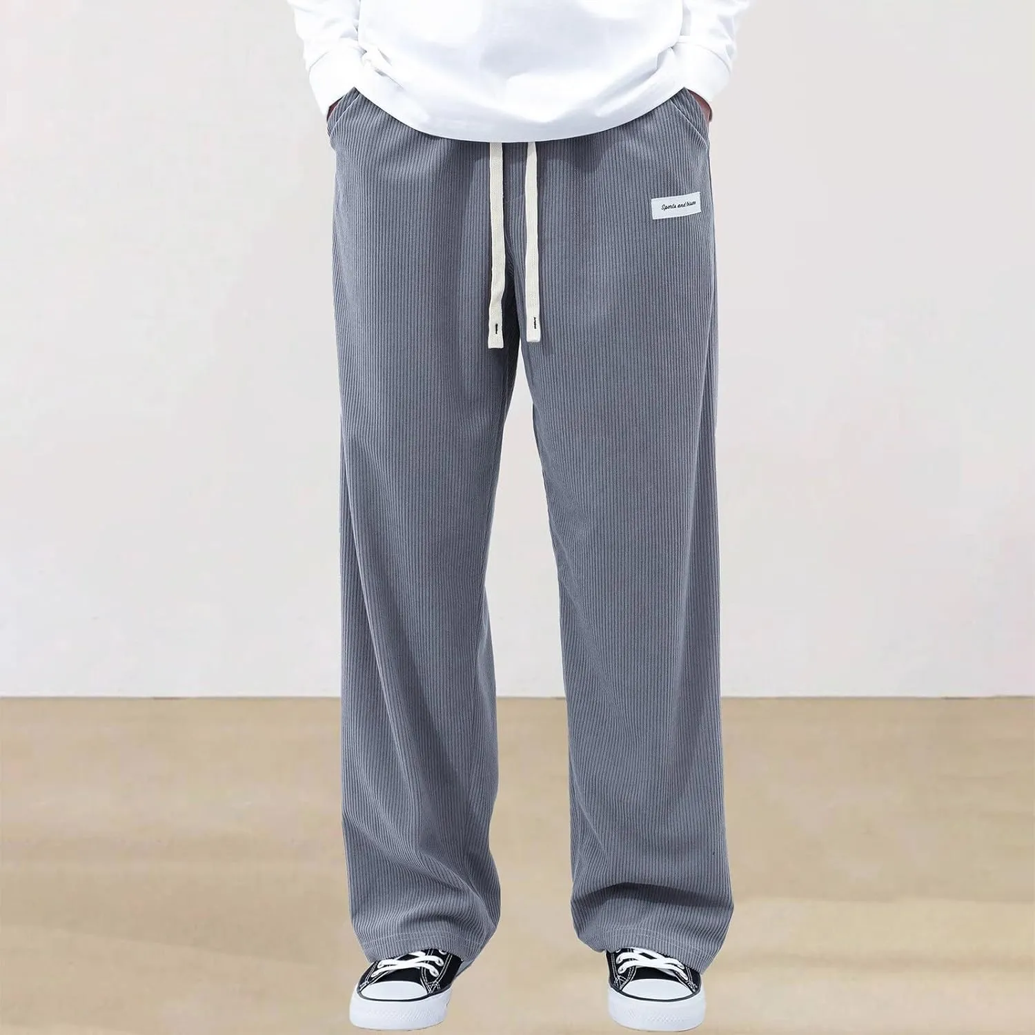 Men Lightweight Jogging Pant Cargo Work Joggers Baggy Sports Casual Sweatpant Comfortable Track Sweat Pants