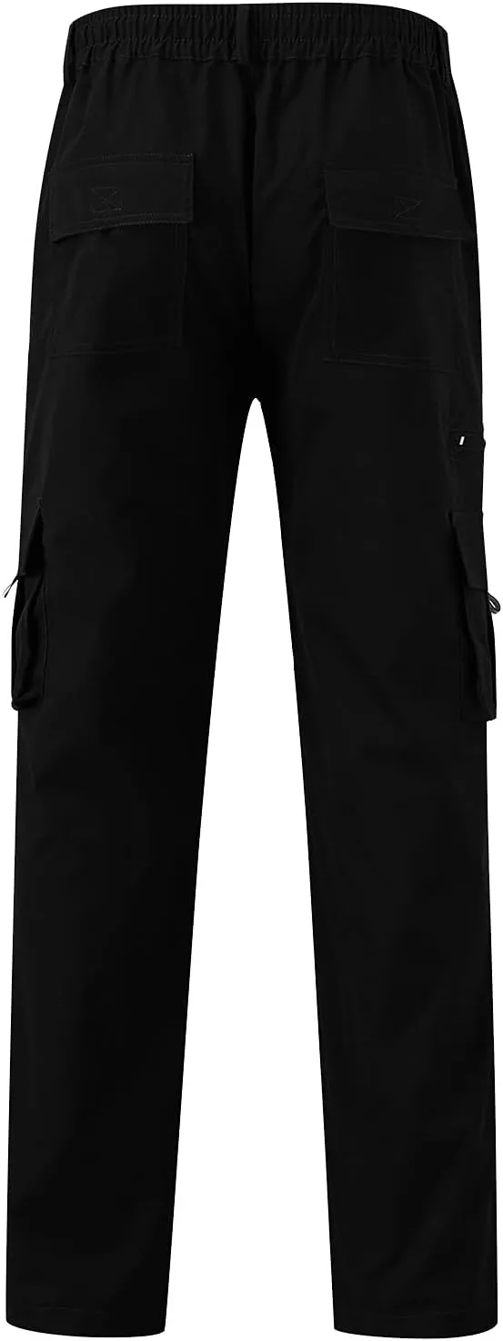 Men Lightweight Jogging Pant Track Lounge Work Joggers Baggy Sport Casual Sweatpants Elastic Waist Long Pants