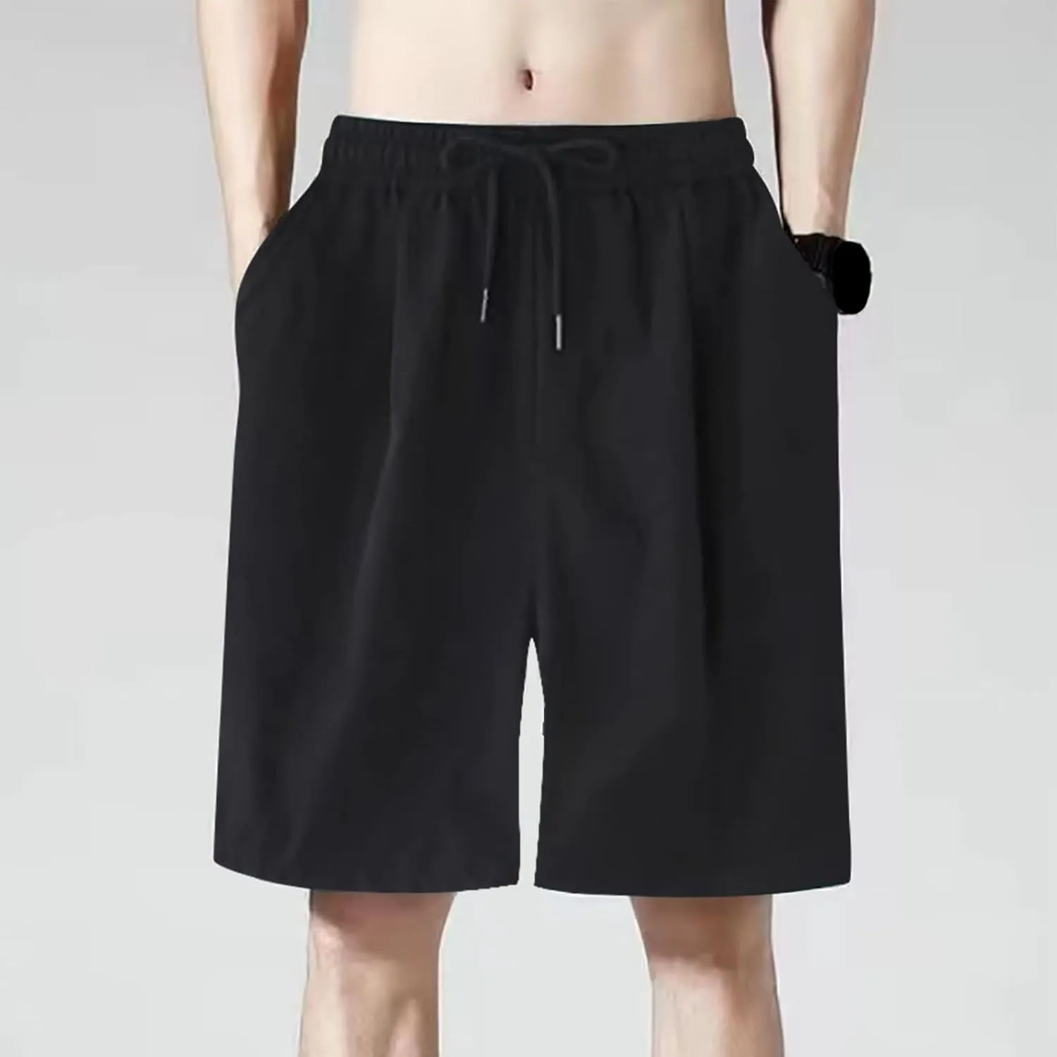 Men Pants Casual Jogger Work Wear Sweatpants with Multiple Pockets Drawstring Waist Cargo Chino Pant