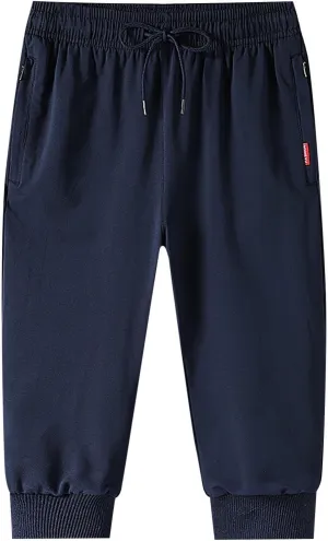 Men Pants Casual Jogger Work Wear Sweatpants with Multiple Pockets Drawstring Waist Cargo Chino Pant