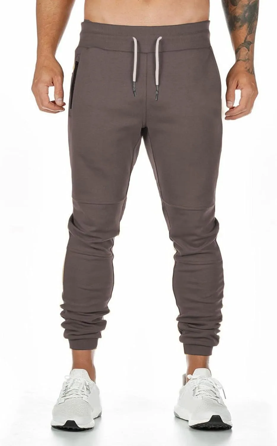 Mens 2023 Casual Joggers Pants Cotton Drawstring Cargo Pants Athletic Hiking Twill Track Jogging Sweatpants Pants
