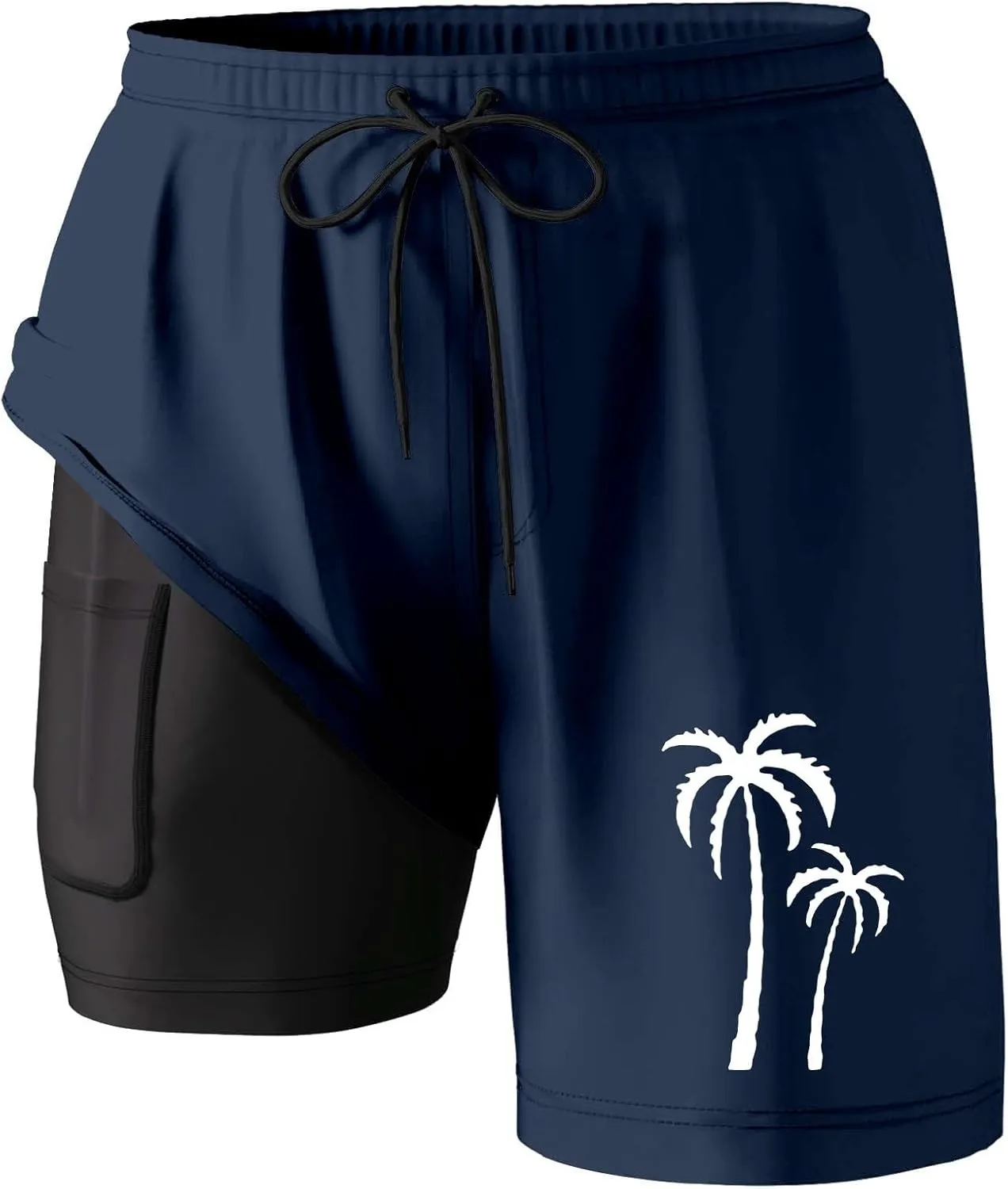Men's 21 Inch Solid Boardshorts-Water Resistant Swim Trunks for Men with Quick Dry Stretch Fabric and Pockets