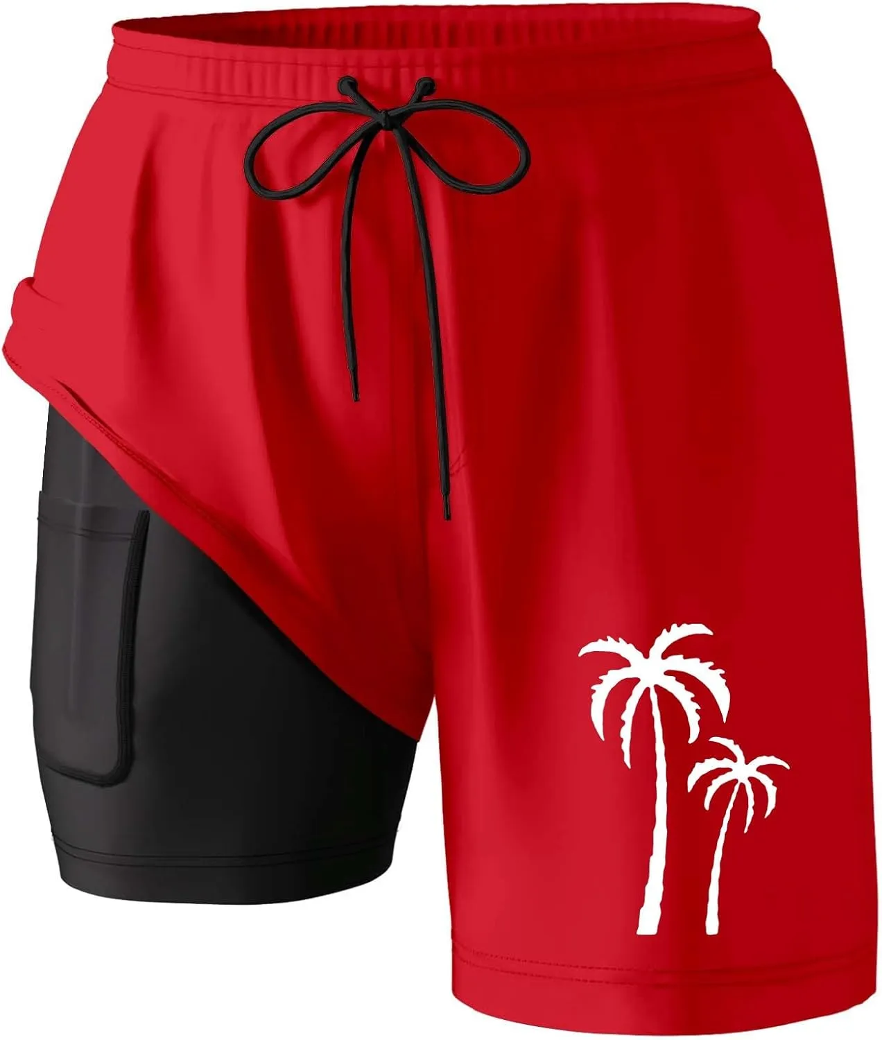 Men's 21 Inch Solid Boardshorts-Water Resistant Swim Trunks for Men with Quick Dry Stretch Fabric and Pockets