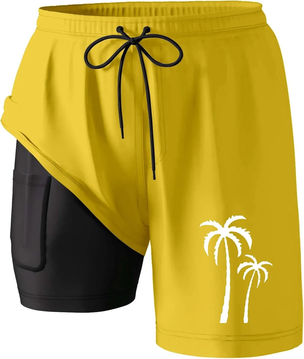 Men's 21 Inch Solid Boardshorts-Water Resistant Swim Trunks for Men with Quick Dry Stretch Fabric and Pockets