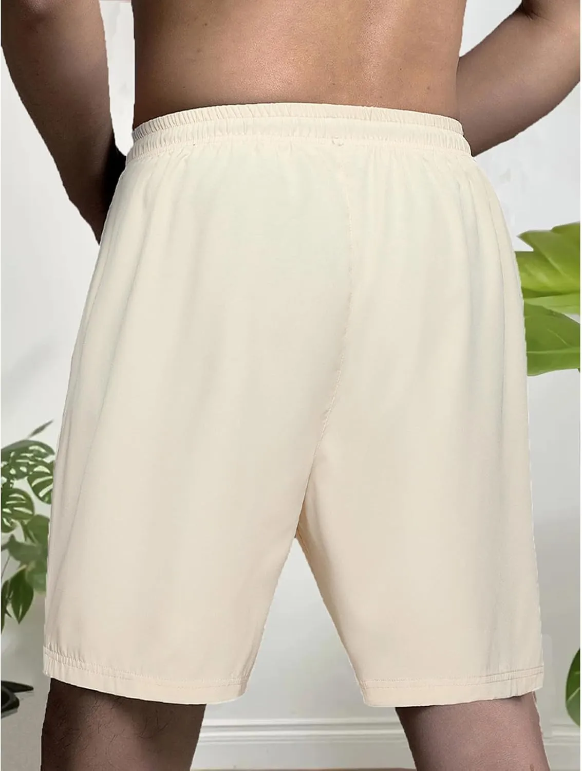 Men's Athletic Shorts Gym Workout Sweat Shorts Quick Dry Water-Repellent Pants Summer Running Pants with Zip Pockets