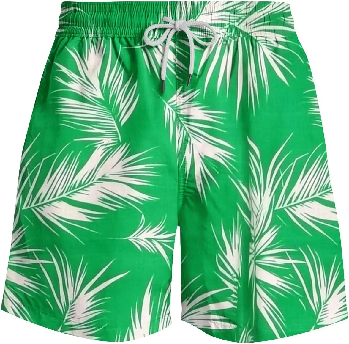 Mens Board Shorts Swimwear Summer Beach Hawaii Graphic Stretch Swim Trunks Elastic Drawstring Waist Bermuda Shorts