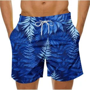 Mens Board Shorts Swimwear Summer Beach Hawaii Graphic Stretch Swim Trunks Elastic Drawstring Waist Bermuda Shorts