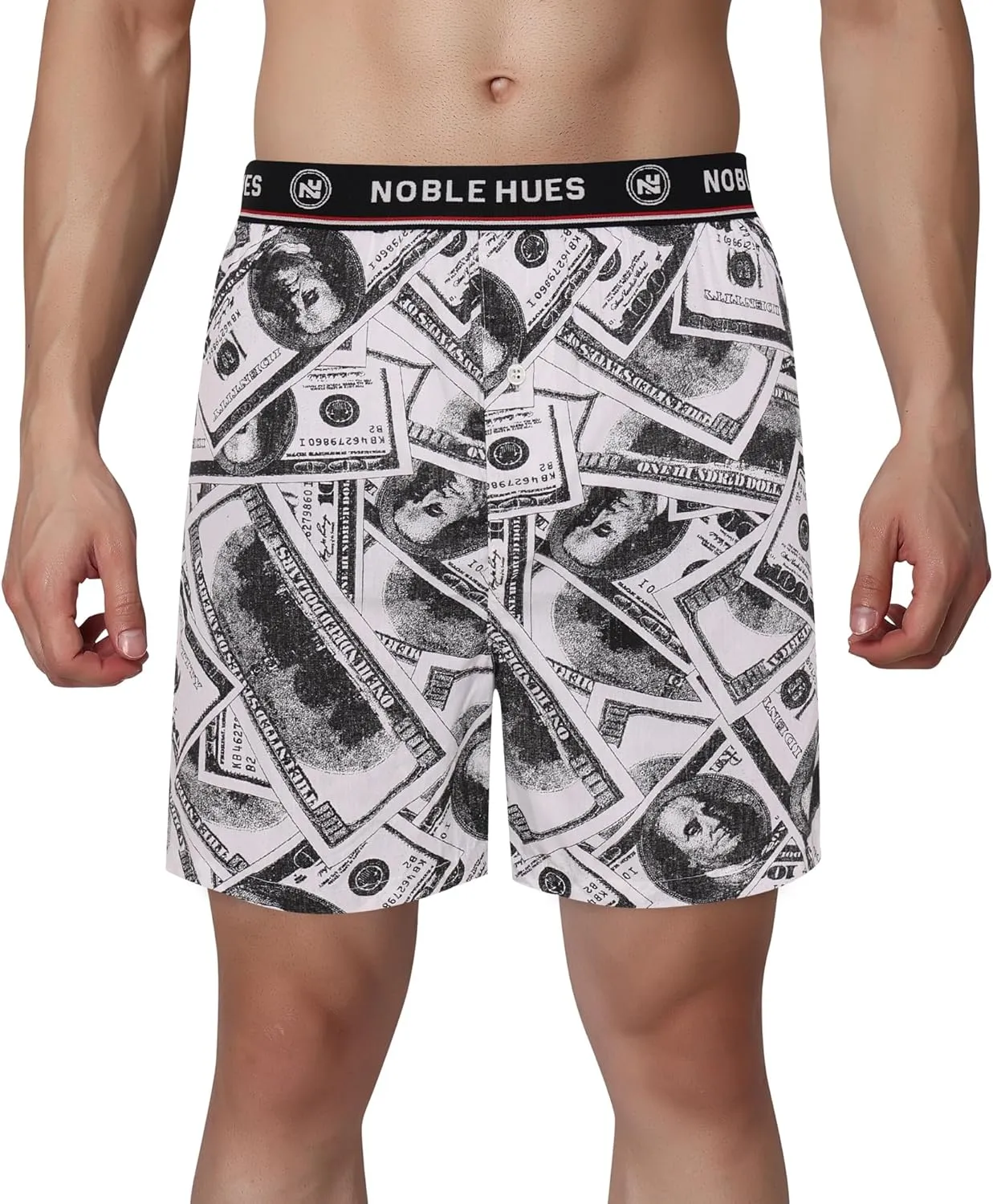 Men's Boxer Shorts, Comfortable Cotton Boxers, 100% Cotton Print Multicolor Boxers for Men, Multi Pack