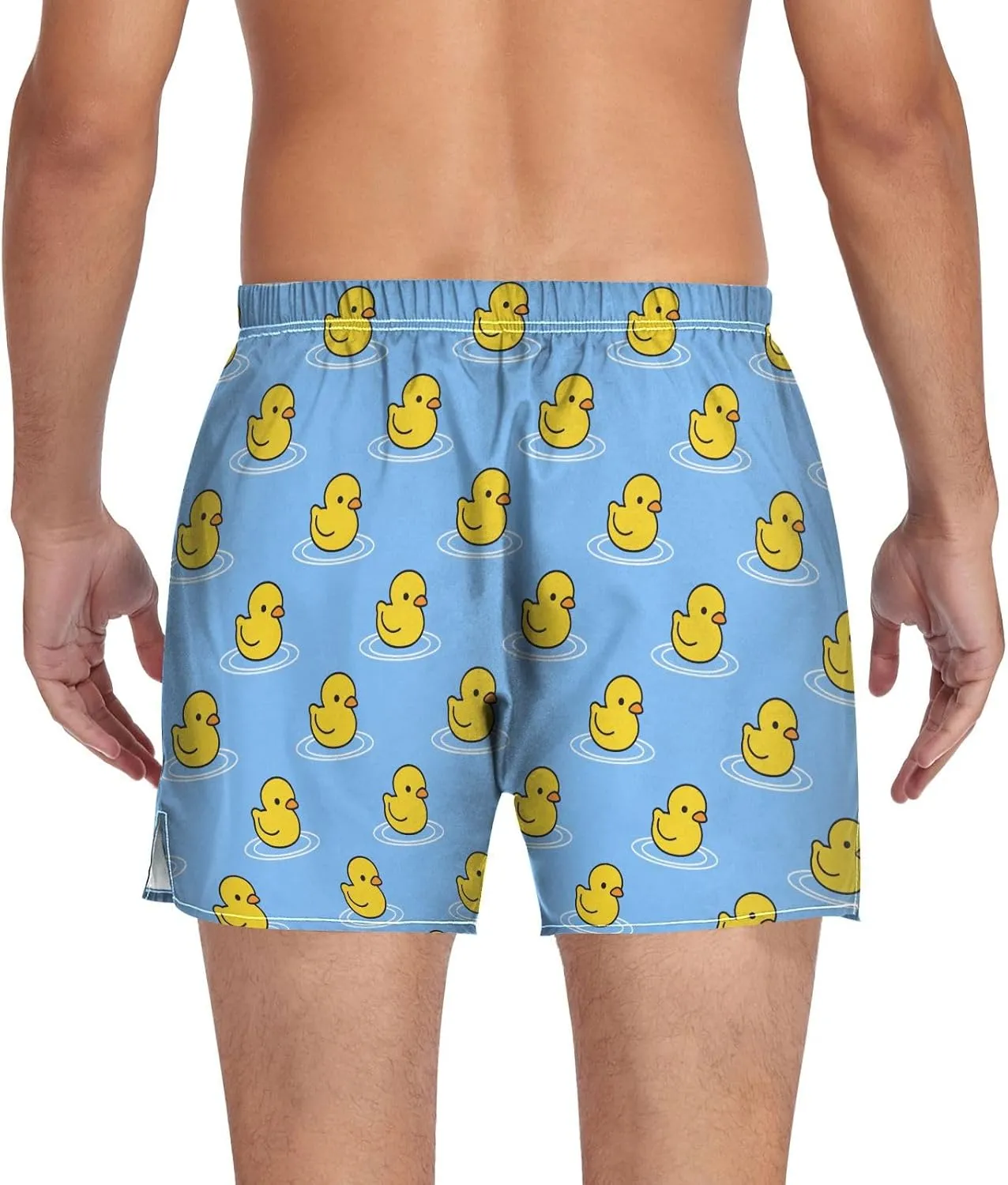 Men's Boxer Shorts Soft Breathable Woven Boxer Briefs Underwear Button Fly S-XXL