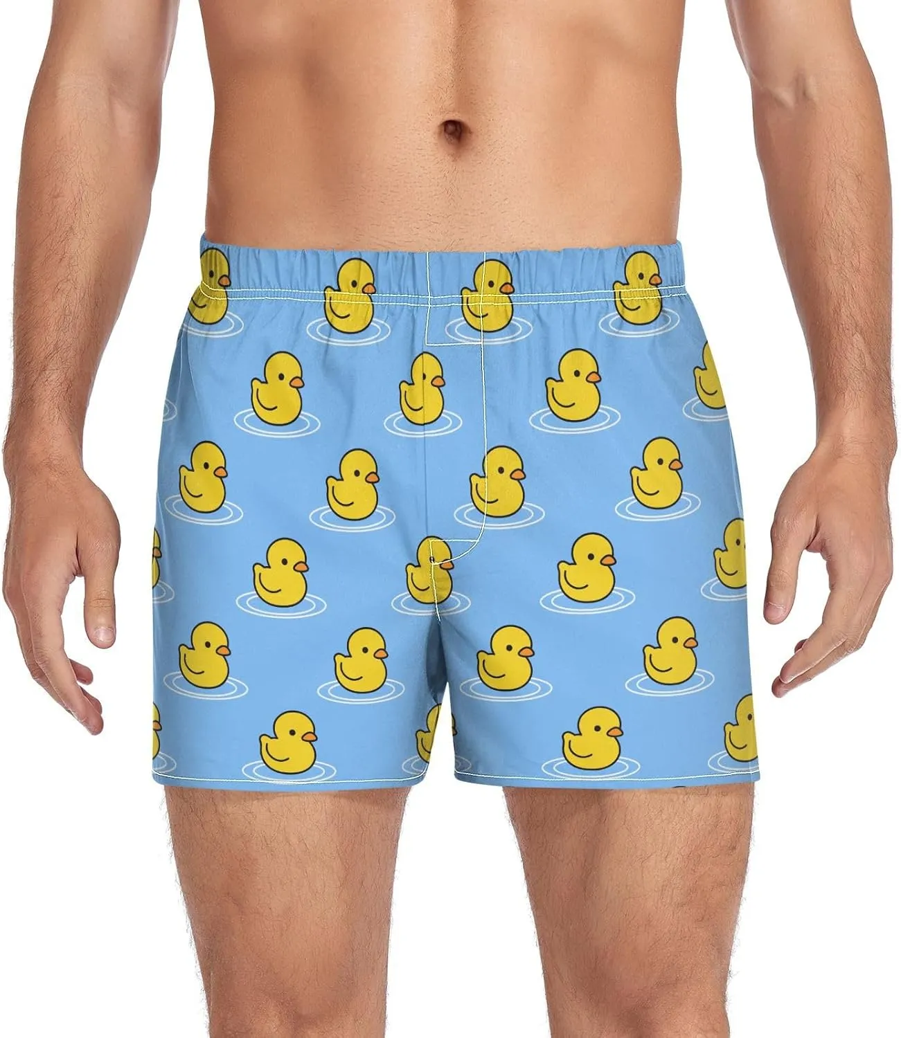 Men's Boxer Shorts Soft Breathable Woven Boxer Briefs Underwear Button Fly S-XXL