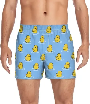 Men's Boxer Shorts Soft Breathable Woven Boxer Briefs Underwear Button Fly S-XXL