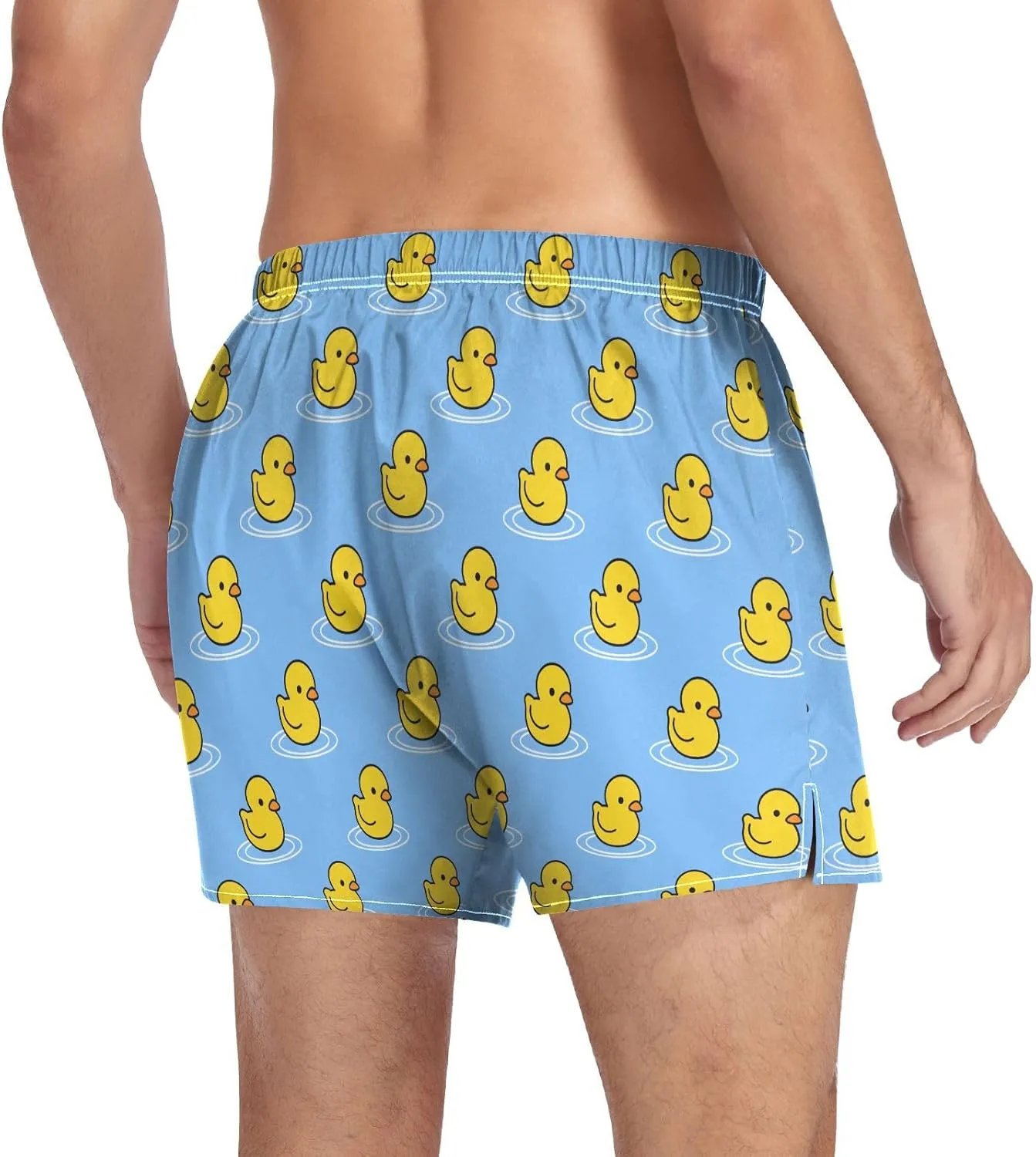 Men's Boxer Shorts Soft Breathable Woven Boxer Briefs Underwear Button Fly S-XXL
