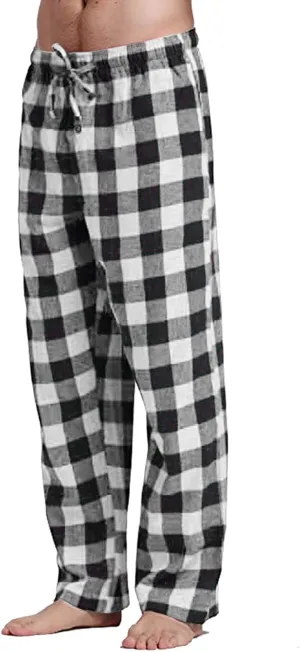 Men’s Buffalo Plaid Pajama Pants with Pockets Soft Comfy PJs Bottoms Sleep Loungewear
