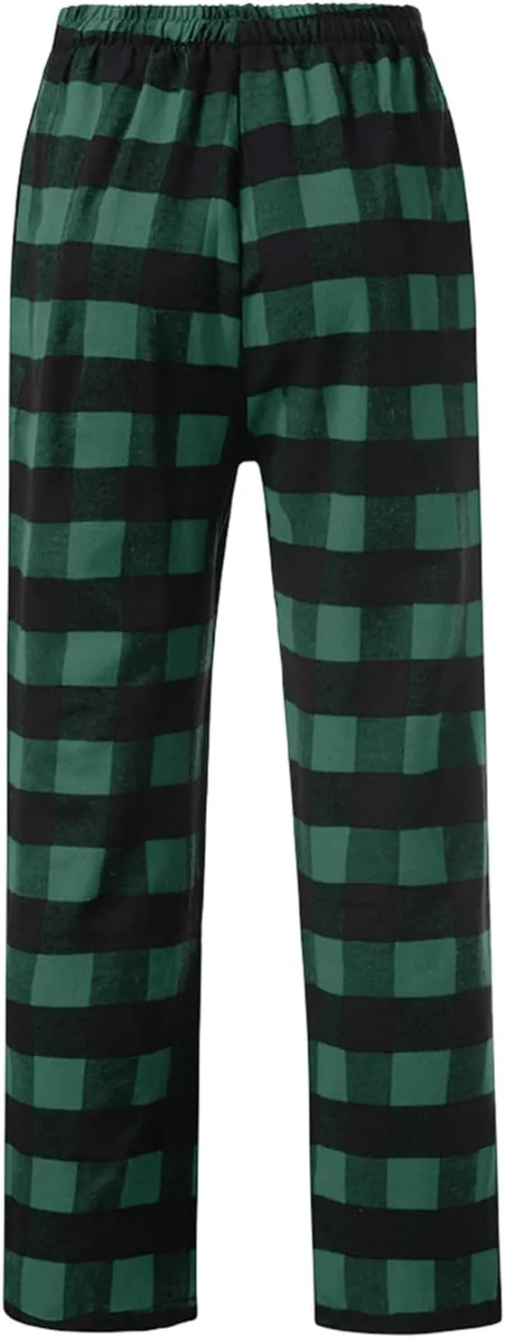 Men’s Buffalo Plaid Pajama Pants with Pockets Soft Comfy PJs Bottoms Sleep Loungewear
