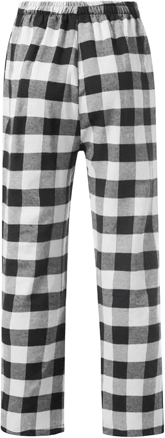 Men’s Buffalo Plaid Pajama Pants with Pockets Soft Comfy PJs Bottoms Sleep Loungewear
