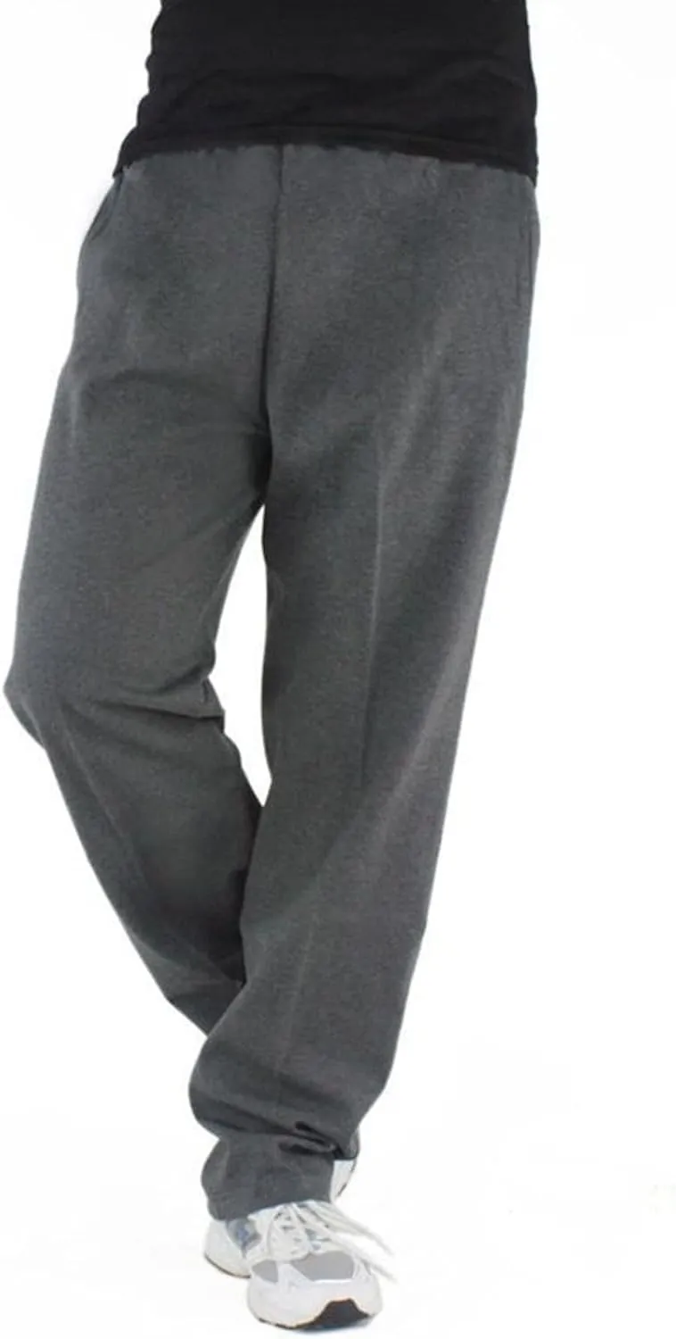Men's Cargo Combat Pants Casual Linen Drawstring Waist Pant Open Hem Sweatpants Joggers Athletic Jogger