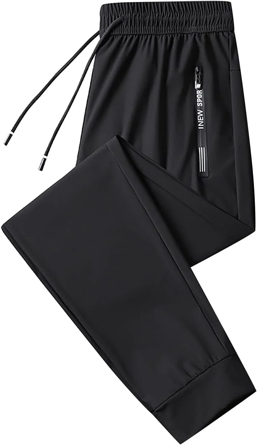 Men's Cargo Combat Work Pants Casual Linen Drawstring Waist Pant Beach Sweatpant Joggers Loose Gym Yoga