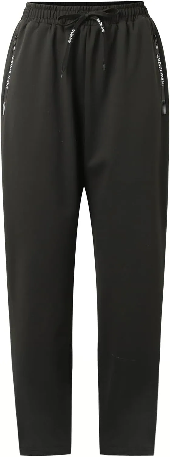 Mens Cargo Pants Casual Linen Stretchy Linen Pant Elastic Sweatpants Joggers Loose Fit Sports Pants