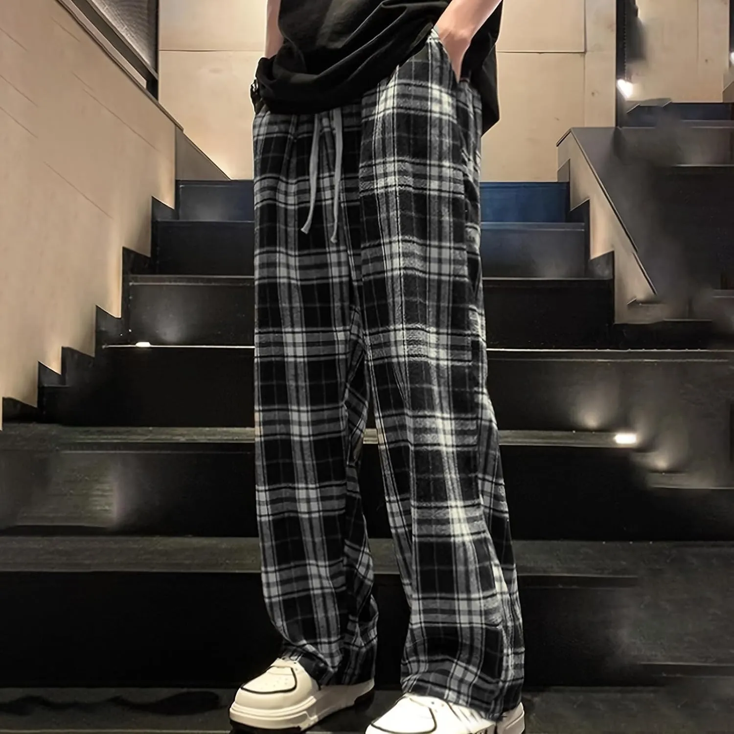 Mens Cargo Pants Casual Linen Stretchy Linen Pant Elastic Sweatpants Joggers Loose Fit Sports Pants