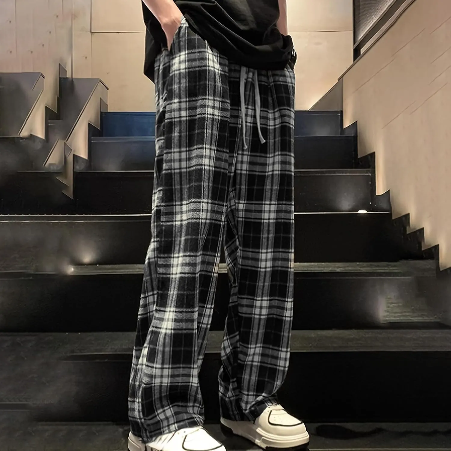 Mens Cargo Pants Casual Linen Stretchy Linen Pant Elastic Sweatpants Joggers Loose Fit Sports Pants