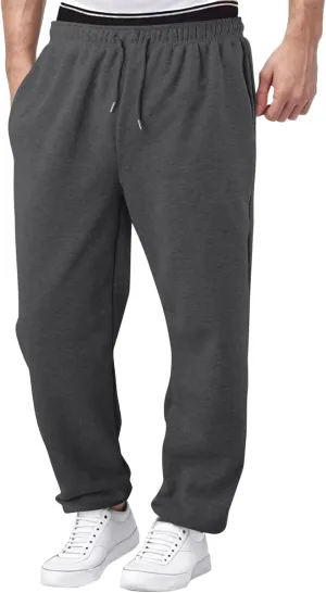 Mens Cargo Pants Casual Linen Stretchy Linen Pant Elastic Sweatpants Joggers Loose Fit Sports Pants