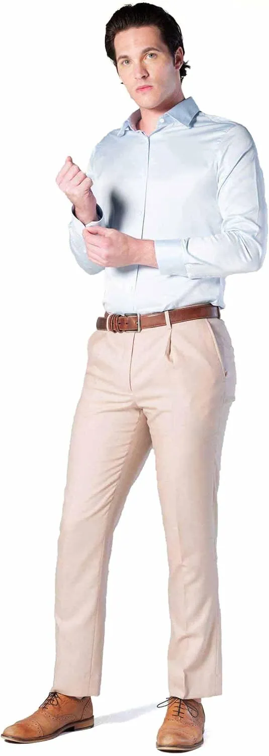 Men's Formal - Dress Shirt Non-Iron Long Sleeve Button Down Regular Fit Business Casual Collared Shirts