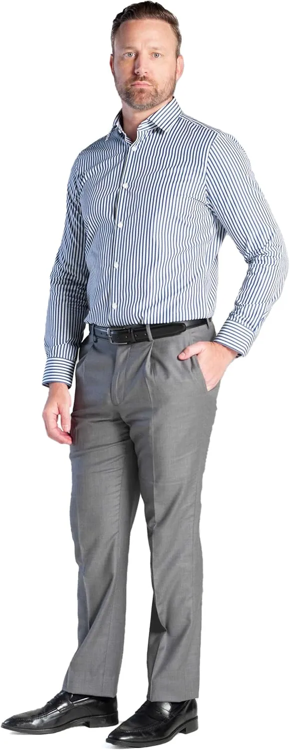 Men's Formal - Dress Shirt Non-Iron Long Sleeve Button Down Regular Fit Business Casual Collared Shirts