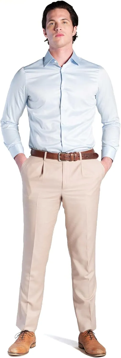 Men's Formal - Dress Shirt Non-Iron Long Sleeve Button Down Regular Fit Business Casual Collared Shirts