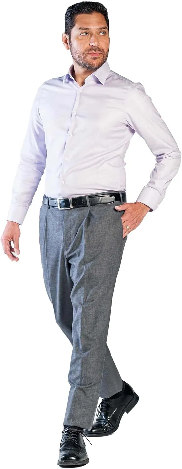 Men's Formal - Dress Shirt Non-Iron Long Sleeve Button Down Regular Fit Business Casual Collared Shirts