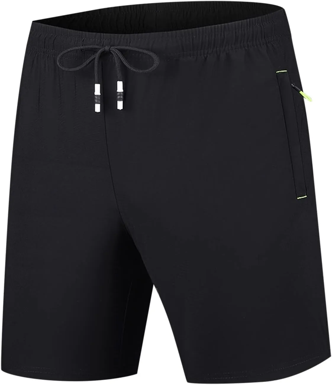 Mens Gifts Men's Solid Gym Workout Shorts Running Shorts Quick Dry Fitted Training Shorts with Zipper Pockets