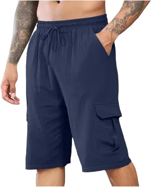 Men's Golf Shorts Stretch Hiking Cargo Shorts Athletic Quick Dry Casual Work Shorts with Pockets 10" Casual Classic Shorts