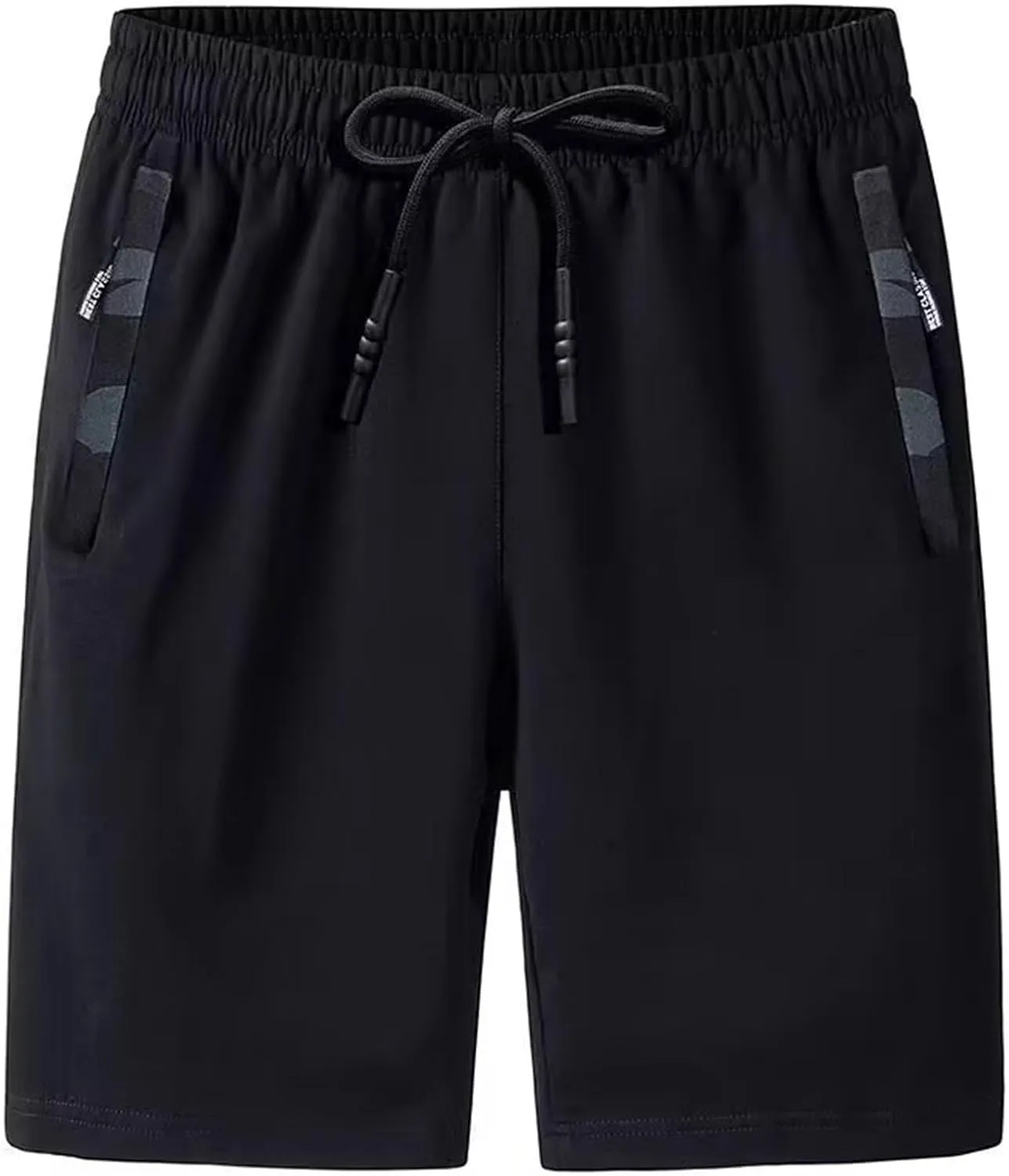 Men's Iced Active Shorts Breathable Ultra Stretch Lightweight Ice Silk Shorts Quick Drying Athletic Short with Zipper