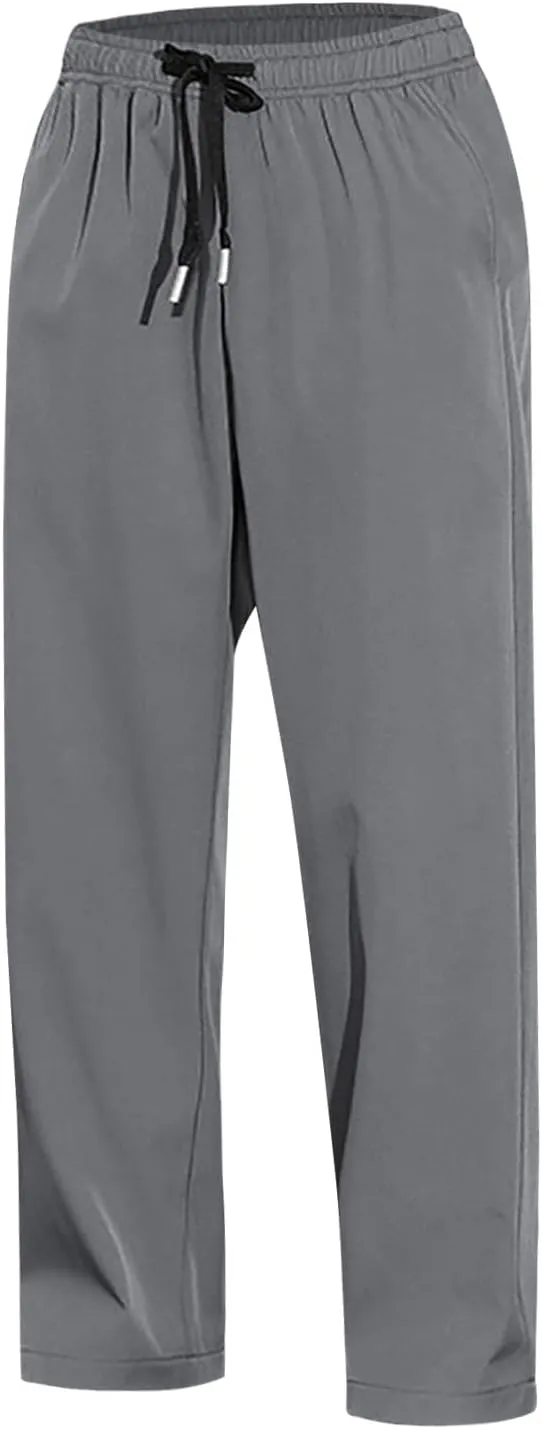 Men's Joggers Lightweight Hiking Travel Pants Breathable Athletic Quick Dry Stretch Athletic Workout Golf Pants