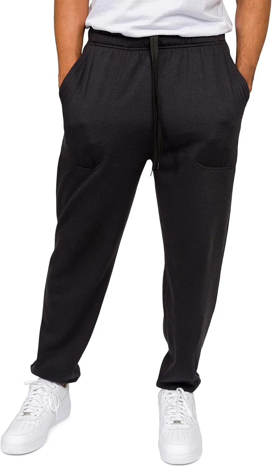 Men's Lightweight Fleece Drawstring Elastic Cuff Sweatpants